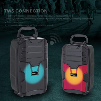 NewRixing NRG401C Outdoor Portable Karaoke Wireless Speaker High-Power Audio Amplifier With Mic(Blue) - Desktop Speaker by NewRixing | Online Shopping UK | buy2fix