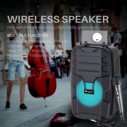 NewRixing NRG401C Outdoor Portable Karaoke Wireless Speaker High-Power Audio Amplifier No Mic(Blue) - Desktop Speaker by NewRixing | Online Shopping UK | buy2fix