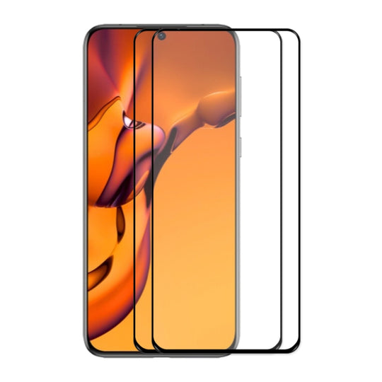 2 PCS For Huawei P50E ENKAY Full Glue 0.26mm 9H 2.5D Tempered Glass Full Film