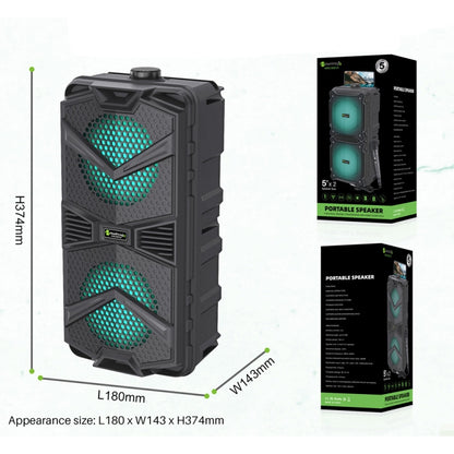 NewRixing NRG5501B Outdoor Portable Karaoke Wireless Speaker 16W Audio Amplifier No Mic - Desktop Speaker by NewRixing | Online Shopping UK | buy2fix