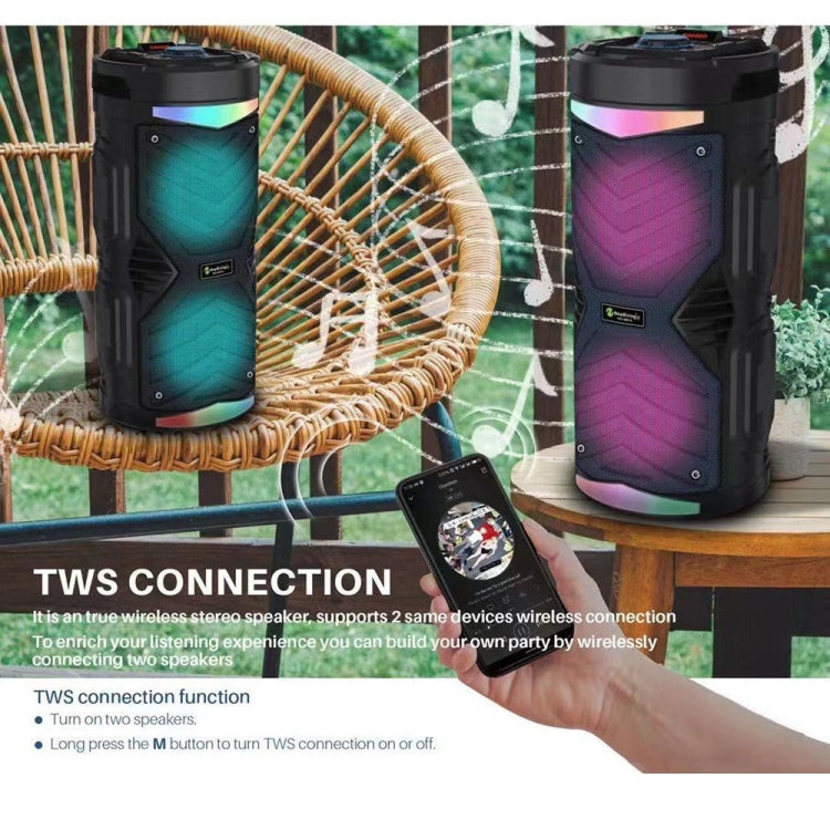 NewRixing NRG6601A Outdoor Portable Karaoke Wireless Speaker 20W Audio Amplifier With Mic(A) - Desktop Speaker by NewRixing | Online Shopping UK | buy2fix