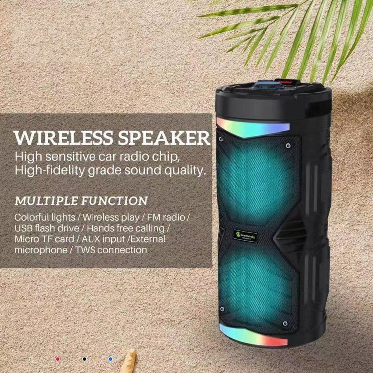 NewRixing NRG6601A Outdoor Portable Karaoke Wireless Speaker 20W Audio Amplifier With Mic(A) - Desktop Speaker by NewRixing | Online Shopping UK | buy2fix