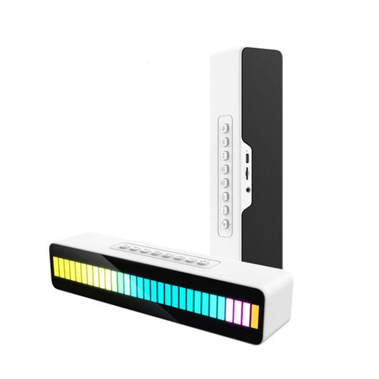 Duosi M8 LED Pickup Rhythm Ambient Light Multi-function TWS Bluetooth Speaker Bar(White) - Desktop Speaker by Duosi | Online Shopping UK | buy2fix