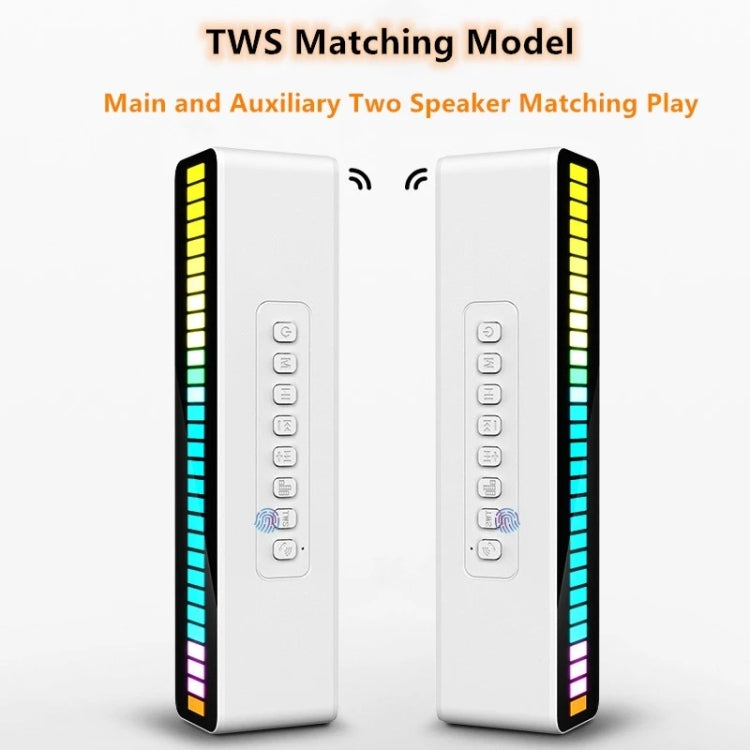 Duosi M8 LED Pickup Rhythm Ambient Light Multi-function TWS Bluetooth Speaker Bar(Black) - Desktop Speaker by Duosi | Online Shopping UK | buy2fix