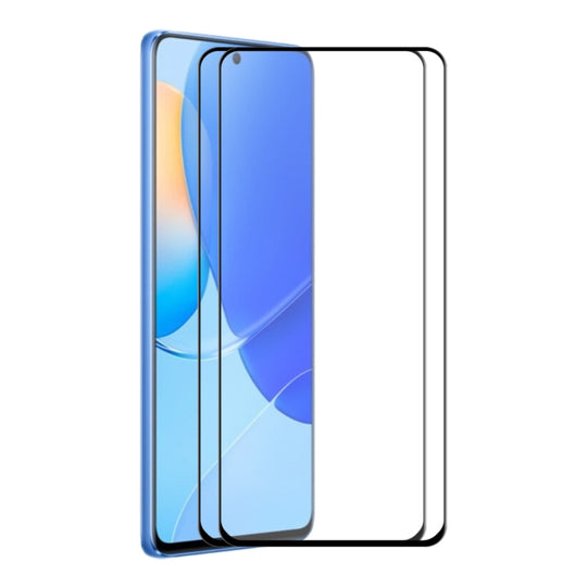 2 PCS For Huawei Nova 9 SE 5G ENKAY 6D Full Glue Tempered Glass Full Film