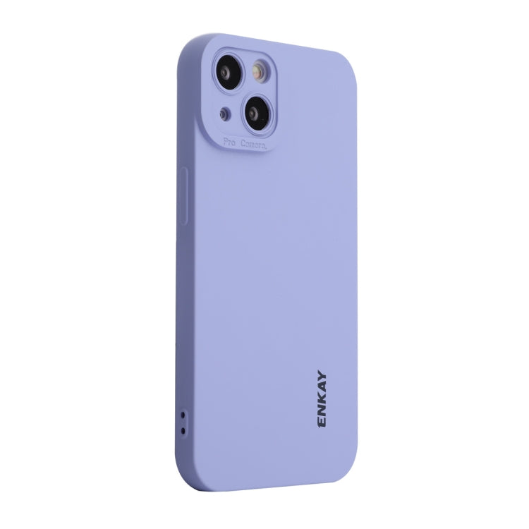 For iPhone 13 ENKAY Liquid Silicone Phone Case(Purple) - iPhone 13 Cases by ENKAY | Online Shopping UK | buy2fix