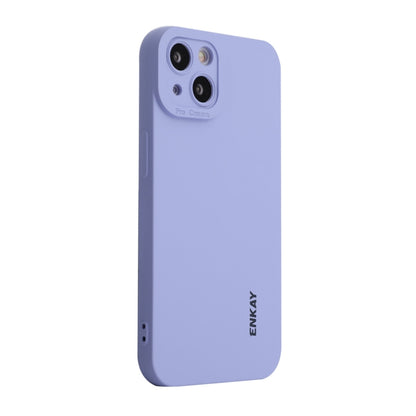 For iPhone 13 ENKAY Liquid Silicone Phone Case(Purple) - iPhone 13 Cases by ENKAY | Online Shopping UK | buy2fix