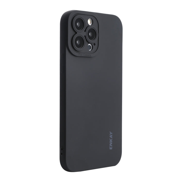 For iPhone 13 Pro ENKAY Liquid Silicone Phone Case (Black) - iPhone 13 Pro Cases by ENKAY | Online Shopping UK | buy2fix