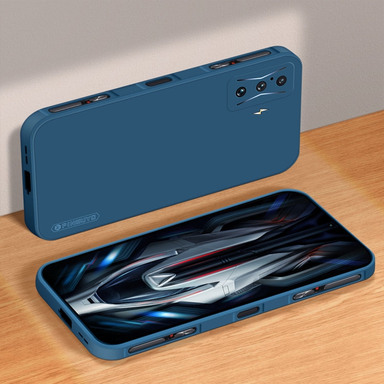 For Xiaomi Redmi K50 Gaming PINWUYO Sense Series Liquid Silicone TPU Phone Case(Blue) by PINWUYO