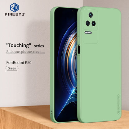 For Xiaomi Redmi K40S PINWUYO Sense Series Liquid Silicone TPU Phone Case(Green) - More Brand by PINWUYO | Online Shopping UK | buy2fix