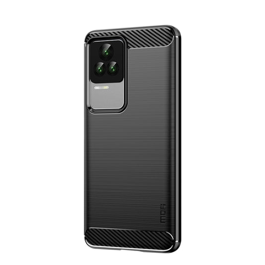 For Xiaomi Redmi K50 / K50 Pro MOFI Gentleness Brushed Carbon Fiber Soft TPU Case(Black) by MOFI