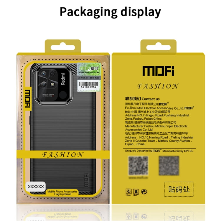 For Xiaomi Poco X4 Pro 5G MOFI Gentleness Brushed Carbon Fiber Soft TPU Case(Blue) - Xiaomi Cases by MOFI | Online Shopping UK | buy2fix