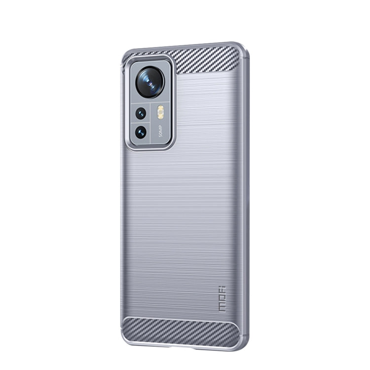For Xiaomi 12 Pro MOFI Gentleness Brushed Carbon Fiber Soft TPU Case(Gray) - Xiaomi Cases by MOFI | Online Shopping UK | buy2fix