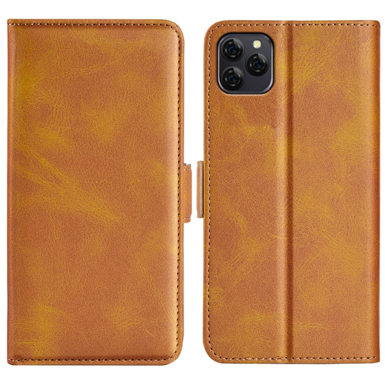 For Blackview A95 Dual-side Magnetic Buckle Leather Phone Case(Yellow) - More Brand by buy2fix | Online Shopping UK | buy2fix