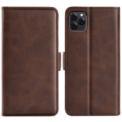 For Blackview A95 Dual-side Magnetic Buckle Leather Phone Case(Brown) - More Brand by buy2fix | Online Shopping UK | buy2fix