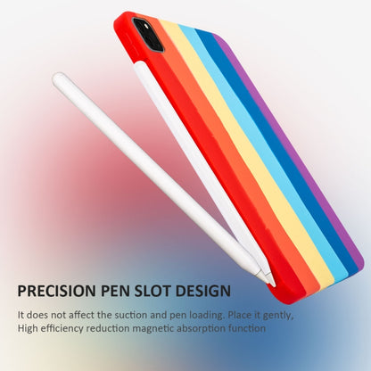 Liquid Silicone Magnetic Pen Function Tablet Case For iPad Pro 12.9 2018 / 2020 / 2021(Rainbow) - iPad Pro 12.9 (2020) Cases by buy2fix | Online Shopping UK | buy2fix