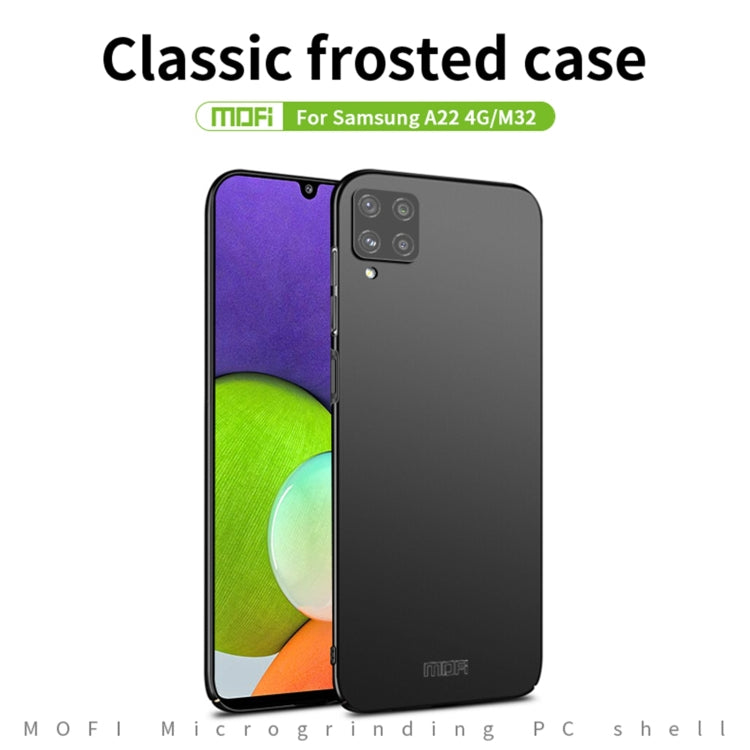For Samsung Galaxy A22 4G / M32 Global / M22 MOFI Frosted PC Ultra-thin Hard Case(Blue) - Galaxy Phone Cases by MOFI | Online Shopping UK | buy2fix