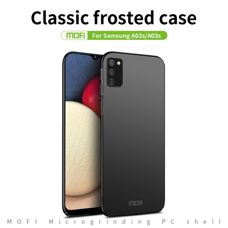 For Samsung Galaxy A02s EU / A03s / M02s / F02s MOFI Frosted PC Ultra-thin Hard Case(Black) - Galaxy Phone Cases by MOFI | Online Shopping UK | buy2fix