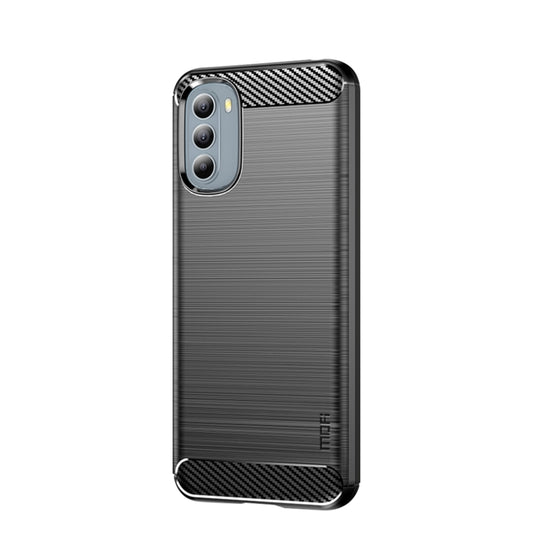 For Motorola Moto G31/G41 MOFI Gentleness Series Brushed Texture Carbon Fiber TPU Phone Case(Black) by MOFI