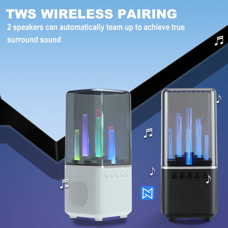 TU102 RGB Colorful Lighting Wireless Bluetooth Speaker Support FM / TF Card(White) - Desktop Speaker by buy2fix | Online Shopping UK | buy2fix