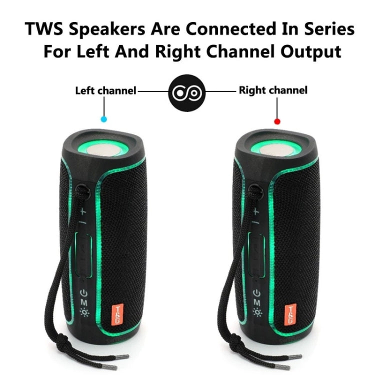 T&G TG288 TWS Portable LED Light Bluetooth Speaker(Black) - Desktop Speaker by T&G | Online Shopping UK | buy2fix