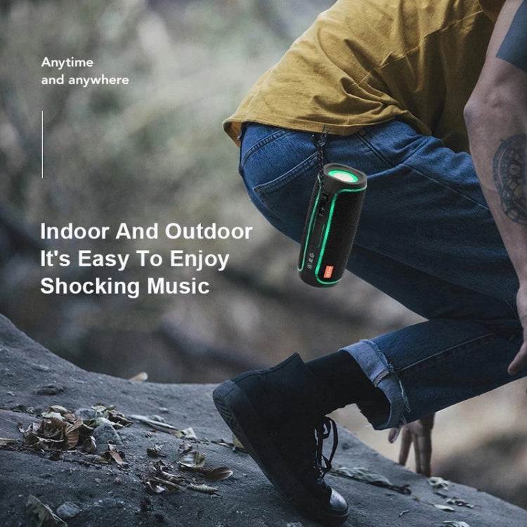 T&G TG288 TWS Portable LED Light Bluetooth Speaker(Green) - Desktop Speaker by T&G | Online Shopping UK | buy2fix