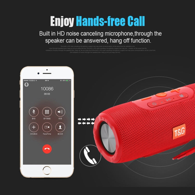 T&G TG341 TWS Portable Wireless Bluetooth HiFi Speaker(Red) - Desktop Speaker by T&G | Online Shopping UK | buy2fix