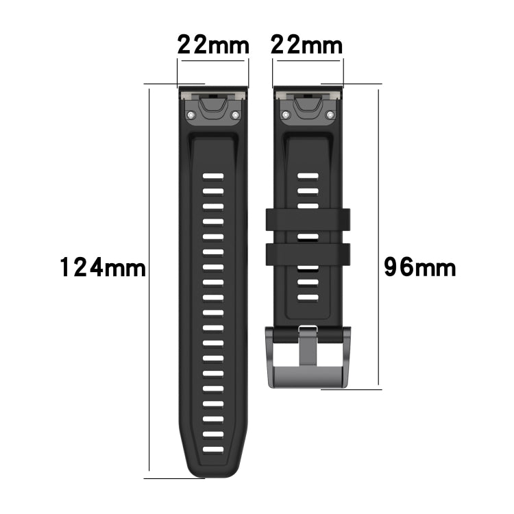 For Garmin Fenix 7 22mm Silicone Solid Color Watch Band(Cherry Pink) - Watch Bands by buy2fix | Online Shopping UK | buy2fix