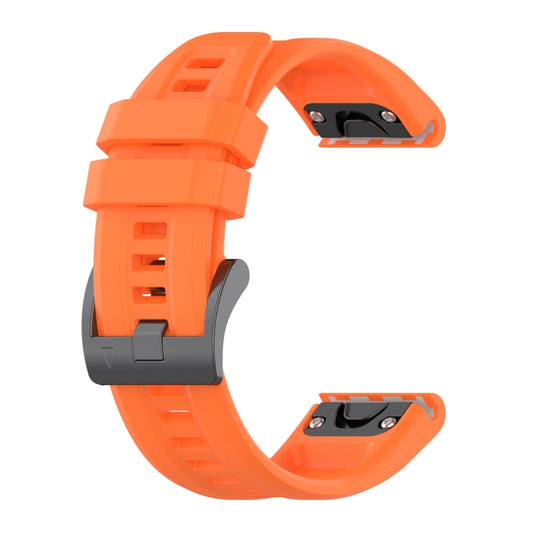 For Garmin Fenix 7X Solar 26mm Silicone Sport Pure Color Watch Band(Orange) - Watch Bands by buy2fix | Online Shopping UK | buy2fix