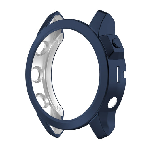 For Garmin Fenix 7 Shockproof TPU Watch Case(Dark Blue) - Watch Cases by buy2fix | Online Shopping UK | buy2fix