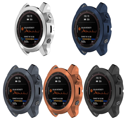 For Garmin Fenix 7S Shockproof TPU Watch Case(Dark Blue) by buy2fix