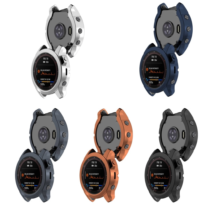 For Garmin Fenix 7S Shockproof TPU Watch Case(Rose Gold) - Watch Cases by buy2fix | Online Shopping UK | buy2fix
