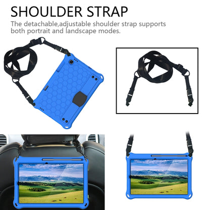 For Lenovo X306 / X606 / K10 Honeycomb EVA + PC Shockproof Tablet Case with Strap(Blue+Black) - Lenovo by buy2fix | Online Shopping UK | buy2fix