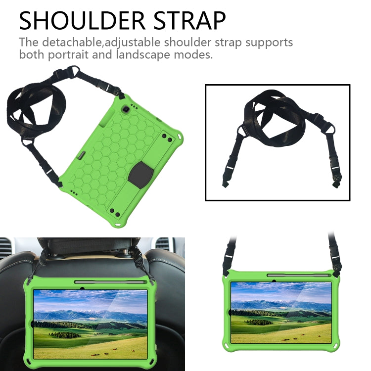 For Lenovo X306 / X606 / K10 Honeycomb EVA + PC Shockproof Tablet Case with Strap(Green+Black) - Lenovo by buy2fix | Online Shopping UK | buy2fix