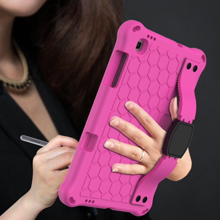 For Lenovo X306 / X606 / K10 Honeycomb EVA + PC Shockproof Tablet Case with Strap(Rose Red+Black) - Lenovo by buy2fix | Online Shopping UK | buy2fix