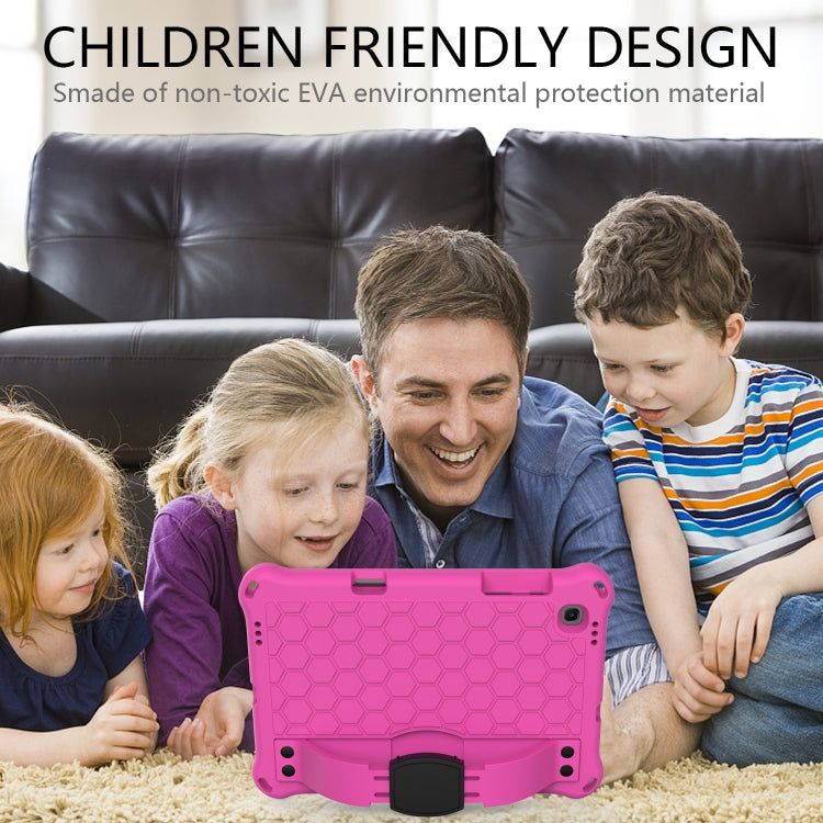 For Lenovo X306 / X606 / K10 Honeycomb EVA + PC Shockproof Tablet Case with Strap(Rose Red+Black) - Lenovo by buy2fix | Online Shopping UK | buy2fix