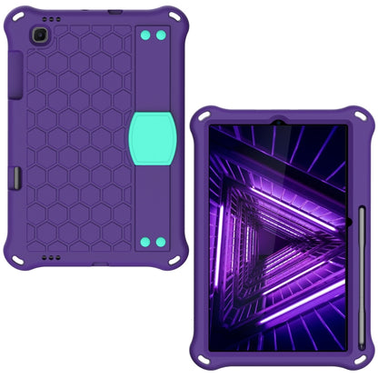 For Lenovo X306 / X606 / K10 Honeycomb EVA + PC Shockproof Tablet Case with Strap(Purple+Mint Green) - Lenovo by buy2fix | Online Shopping UK | buy2fix