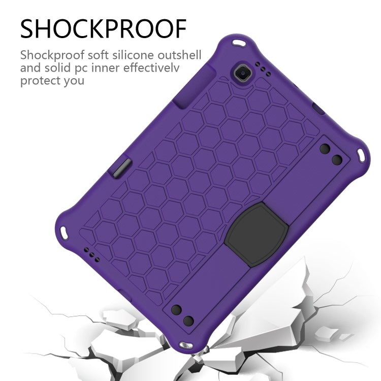For Lenovo X306 / X606 / K10 Honeycomb EVA + PC Shockproof Tablet Case with Strap(Purple+Black) - Lenovo by buy2fix | Online Shopping UK | buy2fix