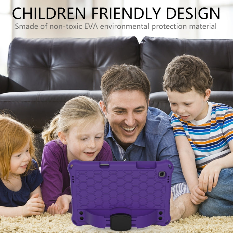 For Lenovo X306 / X606 / K10 Honeycomb EVA + PC Shockproof Tablet Case with Strap(Purple+Black) - Lenovo by buy2fix | Online Shopping UK | buy2fix