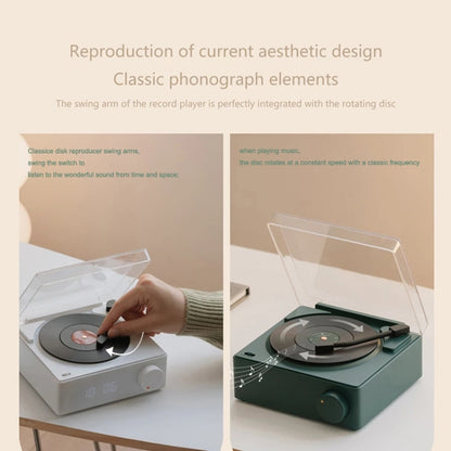 Duosi X11 Vinyl Atomic Retro Bluetooth Speaker Desktop Creative Alarm Clock(Green) - Desktop Speaker by Duosi | Online Shopping UK | buy2fix