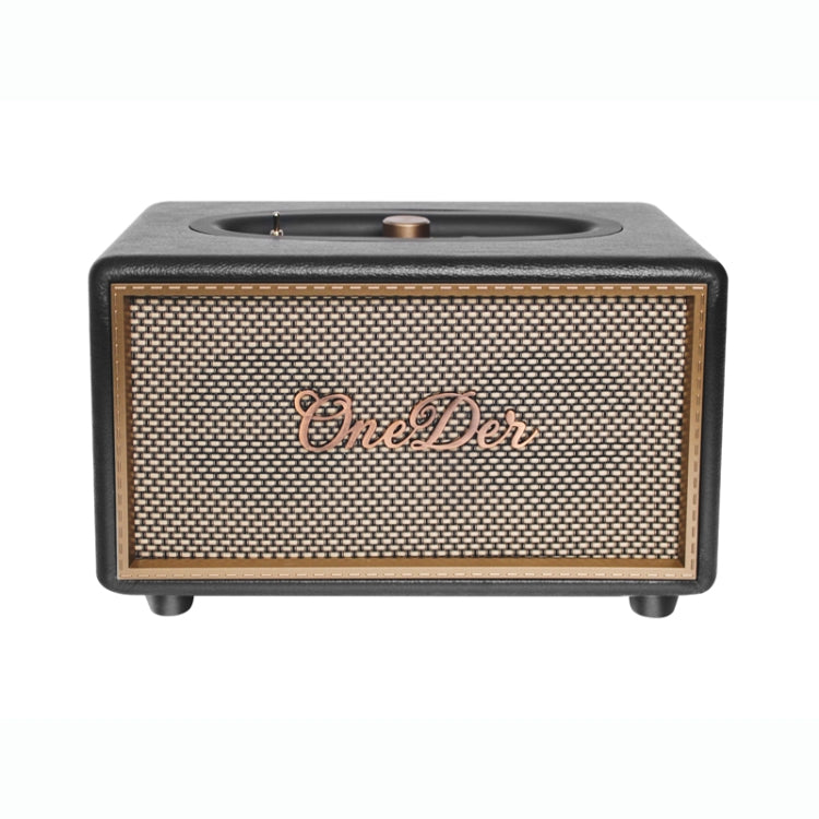 Oneder D6 40W Retro Classic Wooden Portable Outdoor Bluetooth Speaker(Black) - Desktop Speaker by OneDer | Online Shopping UK | buy2fix