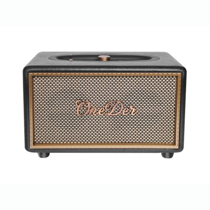 Oneder D6 40W Retro Classic Wooden Portable Outdoor Bluetooth Speaker(Black) - Desktop Speaker by OneDer | Online Shopping UK | buy2fix
