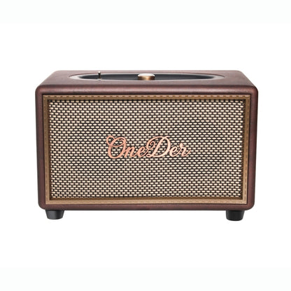 Oneder D6 40W Retro Classic Wooden Portable Outdoor Bluetooth Speaker(Brown) - Desktop Speaker by OneDer | Online Shopping UK | buy2fix