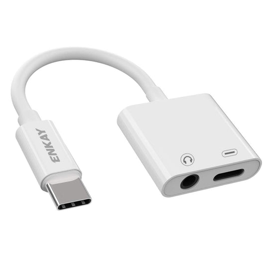 ENKAY ENK-AT106 USB-C / Type-C vers audio 3,5 mm + casque de type C et adaptateur de charge Câble de données