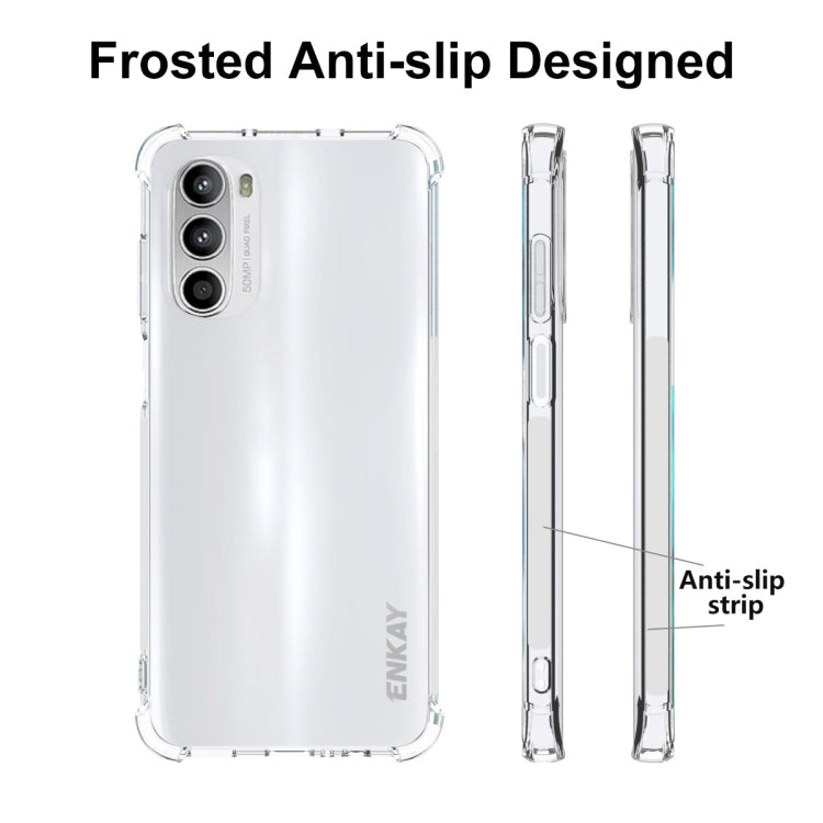 For Motorola Moto G52 ENKAY Clear TPU Shockproof Phone Case - Motorola Cases by ENKAY | Online Shopping UK | buy2fix