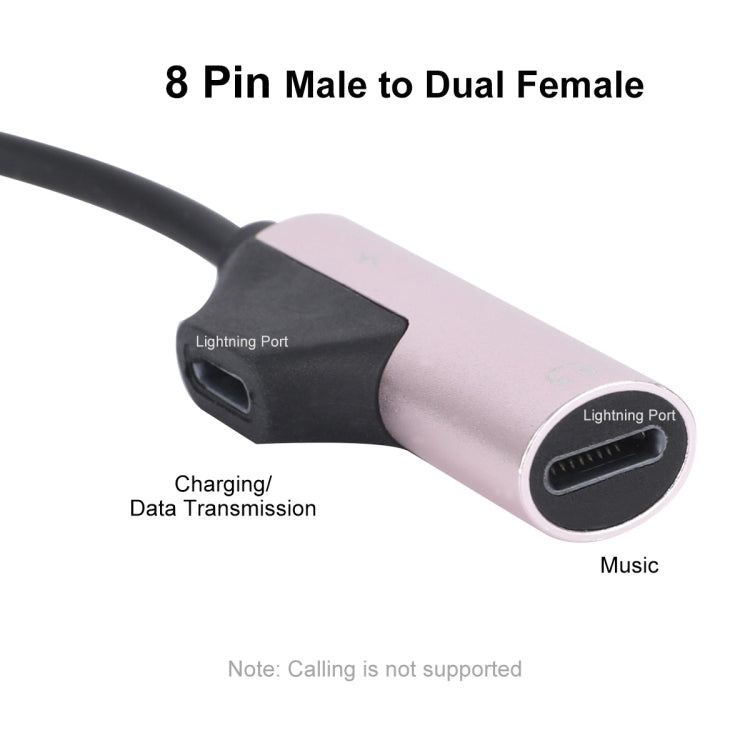 ENKAY ENK-AT109 Male 8 Pin to Dual Female 8 Pin Adapter Data Transfer Cable(Golden) - Converter & Adapter by ENKAY | Online Shopping UK | buy2fix