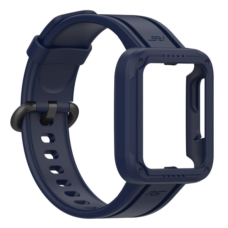 For Xiaomi Mi Watch Lite Silicone Solid Color Watch Band(Ink Blue) - Watch Bands by buy2fix | Online Shopping UK | buy2fix