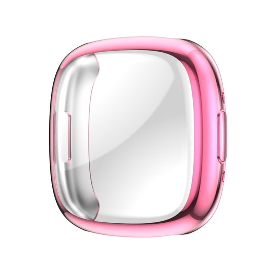 For Fitbit Versa 4 Shockproof TPU Protective Watch Case(Rose Gold)