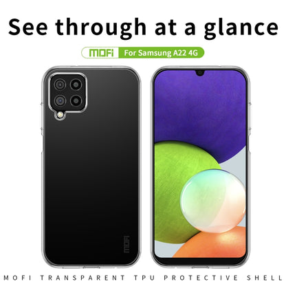 For Samsung Galaxy A22 4G MOFI Ming Series Ultra-thin TPU Phone Case(Transparent) - Galaxy Phone Cases by MOFI | Online Shopping UK | buy2fix