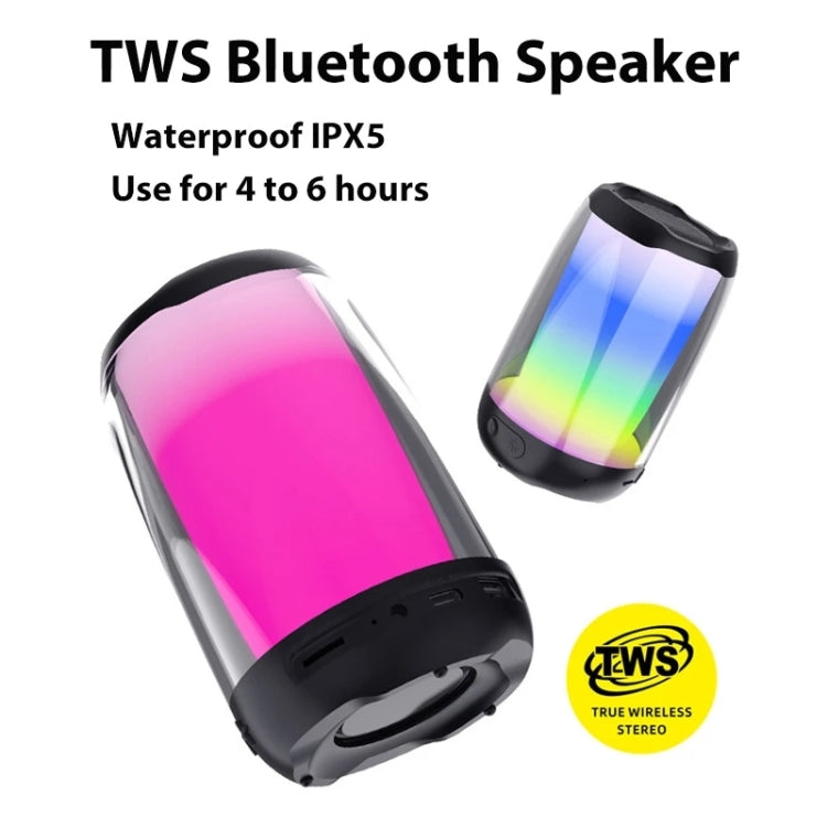 NBY8893 Pulsating Colorful Portable Stereo Bluetooth Speaker(White) - Desktop Speaker by NBY | Online Shopping UK | buy2fix